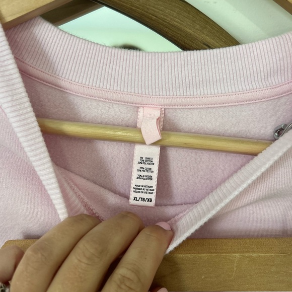 SKIMS Cotton Fleece Women's Pink Lounge Set in Cherry Blossom XL; bottoms NWT - Picture 5 of 6